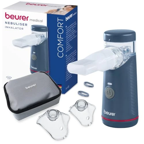 Offerta a tempo: Beurer IH 49 Aerosol, dispositivo di inalazione portatile per bambini e adulti, per raffreddore, asma e altre malattie respiratorie, batteria ricaricabile, particolarmente silenzioso, con tasca - 7% da 29.99 € a 27.99 €