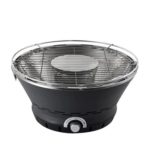 Offerta a tempo: BERGNER Barbecue da tavolo a carbone con ventola elettrica - Griglia in acciaio inox e corpo esterno in acciaio sempre freddo - Linea BBQ Lovers — 29% da 123,90 € a 87,90 €