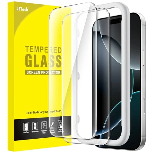 Offerta a tempo: JETech Pellicola Protettiva per iPhone 16 Pro 6,3 Pollici, Vetro Temperato Film con Strumento di Installazione Facile, Compatibile con Cover, HD Chiaro, Pacco da 2 - 5% da 7.99 € a 7.59 €