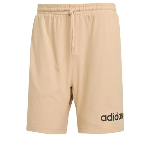 Adidas Homme Essentials Linear Single Jersey Short, Warm Sandstone/Black, S