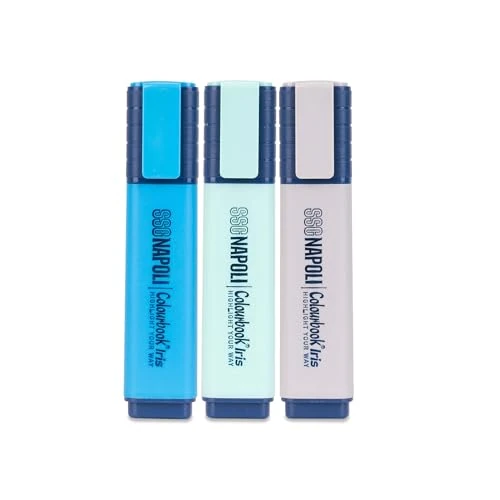 Colourbook Napoli zestaw 3 markerów, tusz na bazie wody, końcówka dłuta 2-5 mm