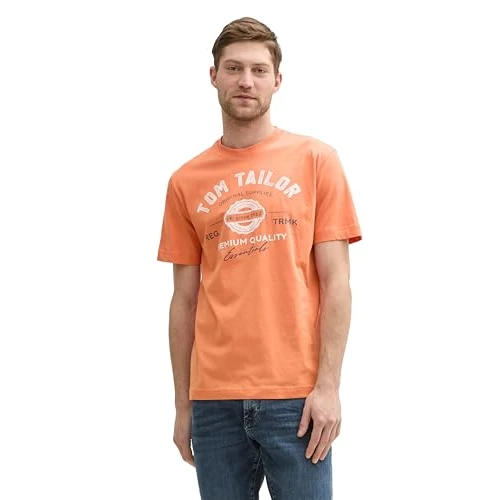 Limited-time offer: TOM TAILOR Men's 1046711 T-Shirt, 37755-Brick Orange, S from 13.00 £ to 13.00 £ (save 0.00%)