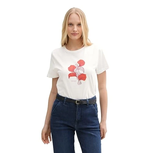 Offerta a tempo: TOM TAILOR 1045534 T-Shirt, 12099-Off White 3 — 22% da 15,29 € a 11,88 €