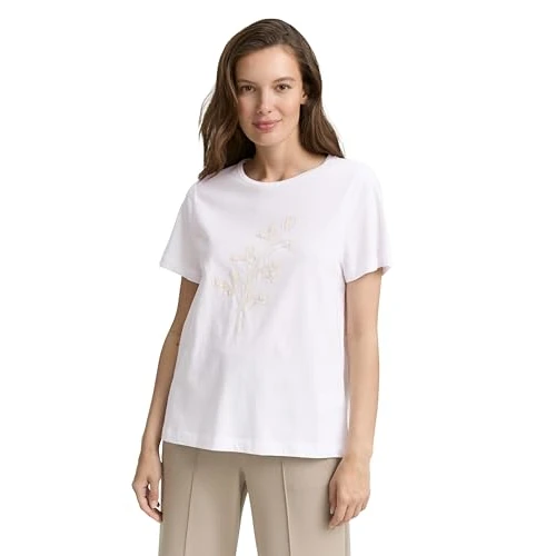 Offre limitée : TOM TAILOR 1047837 T-Shirt, 20000-White, L Femmes de 13.76 € à 13.76 € (0.00% de remise)