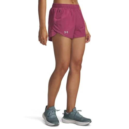 Under Armour Femmes Fly by 3In Short Vêtements De Course Short De Running Fuchsia Dusk/Fuchsia Dusk - Rosé XS