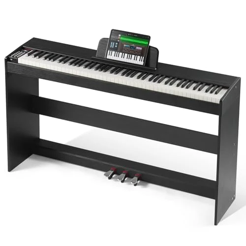 Tijdelijke aanbieding: VEVOR Digitale piano, 88 toetsen, elektrische piano's, dubbel toetsenbord en luidspreker, eenvoudige behuizingshouder met hoofdtelefoon, 200 tonen en ritmes, ondersteunt Bluetooth/USB/MIDI, voor van 218.01 € naar 203.27 € (7% kortin