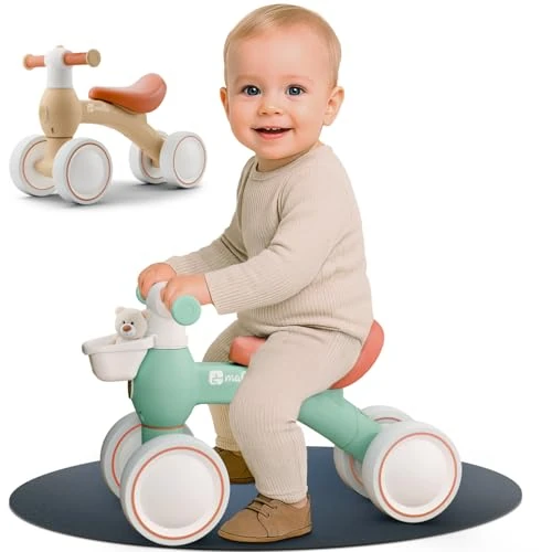 Offerta a tempo: Mallie® Bicicletta Senza Pedali per 1 Anno con cestino - Balance Bike, Regalo Bambino 1 Anno, Bici Senza Pedali 2 Anni, Regalo Bimbo, Regalo Bambina - 29% da 39.99 € a 28.49 €