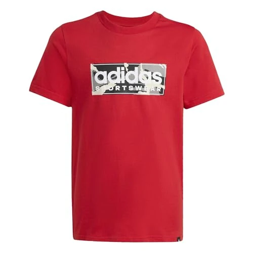 Limited-time offer: adidas Boy's CAMO Linear Junior Boys Graphic TEE, Better Scarlet, 13-14 Years from 13.00 £ to 10.16 £ (save 21.85%)