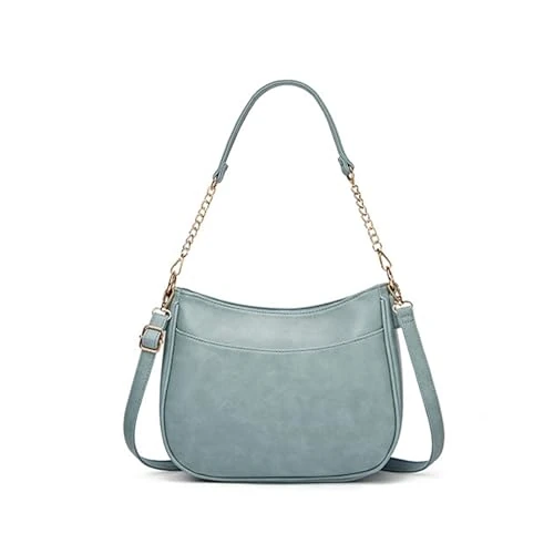 Leisofter Borsa a Tracolla in Pelle Vegen per Donne con 2 Cinghie 2024