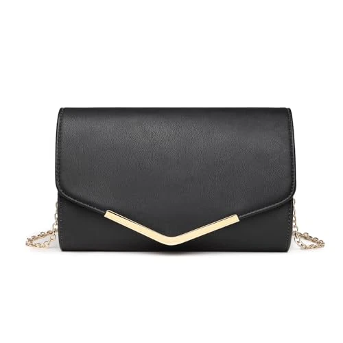 Zeitlich begrenztes Angebot: Miss Lulu Damen Clutch Elegante Umschlag Abendtasche mit Kette Hochwertige Handtasche für Hochzeit Party und Abschlussball von 15.99 € auf 15.99 € (0.00% Rabatt)