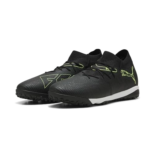 PUMA Unisex Future 8 Match Turf Football Boots, PUMA Black-Fizzy Light-Green Terrain, 9.5 UK