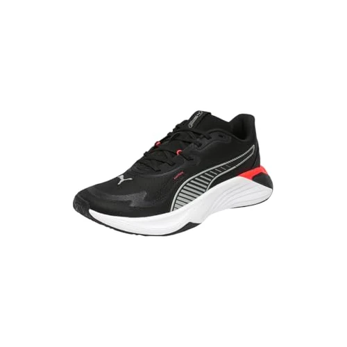 PUMA Zapatillas de Training PWR Hybrid 37, Black White Glowing Red Gray Echo