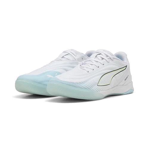 Offerta a tempo: PUMA Scarpe da Calcio Unisex Ibero V, Puma Bicchiere di Mare Bianco Acqua frizzante Chiaro, 46 EU - 78% da 84.95 € a 19.00 €