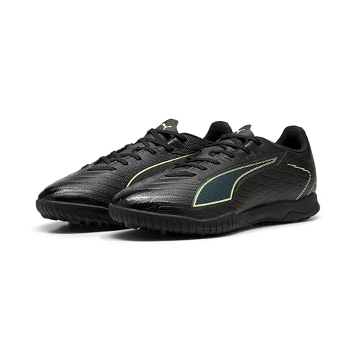 PUMA Ultra 6 Play TT, Zapatillas de fútbol Unisex Adulto, Black Fizzy Light Green Terrain, 46 EU
