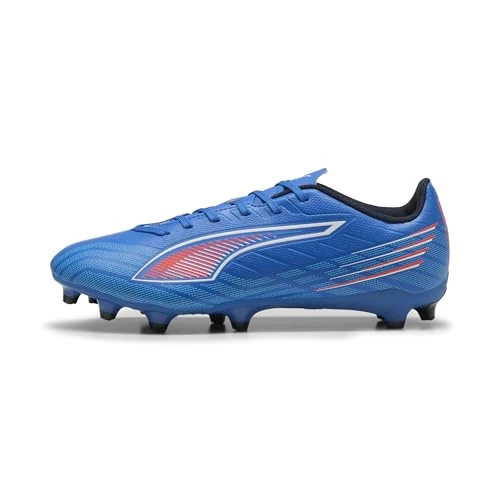 Puma Unisex Ultra 6 Play Firm Ground/Artifical Ground Football Boots, Ultra Blue-Puma White-Glowing Red, 4 UK