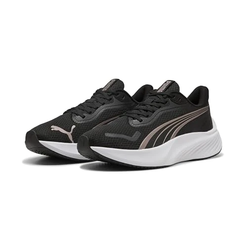 Offerta a tempo: Puma Scarpe da Corsa Unisex Pounce LiteRoad, Puma Nero Oro Rosa, 42.5 EU - 18% da 54.95 € a 44.95 €