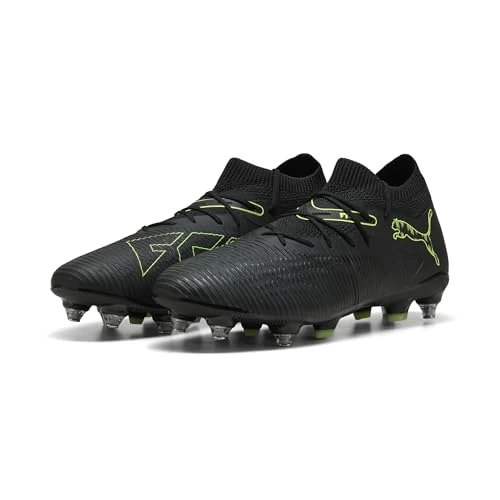 PUMA Unisex's Future 8 Match Mxsg voetbalschoen, Puma Zwart Bruisend Lichtgroen Terrein, 42 EU