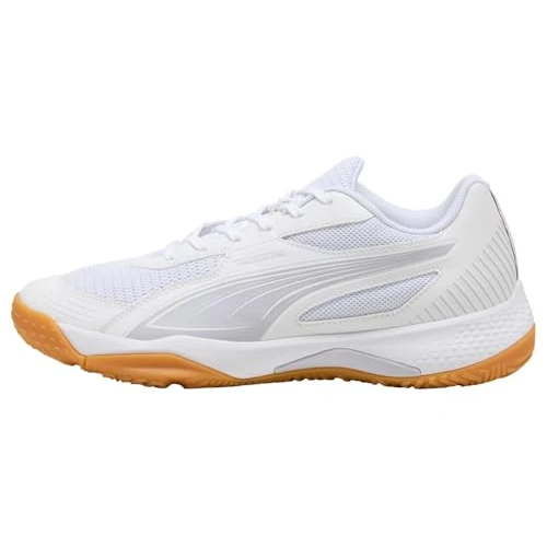 Limited-time offer: PUMA Unisex SOLARFLASH III W+ Indoor Court Shoe, White-Lilac Crush-Berry, 11 UK from 55.20 £ to 55.20 £ (save 0.00%)