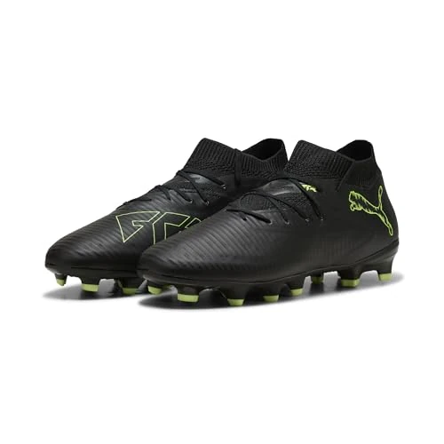 Puma Future 8 Pro FG/AG Chaussures de Football Unisexes, Puma Noir pétillant Vert Clair Terrain, 47 EU