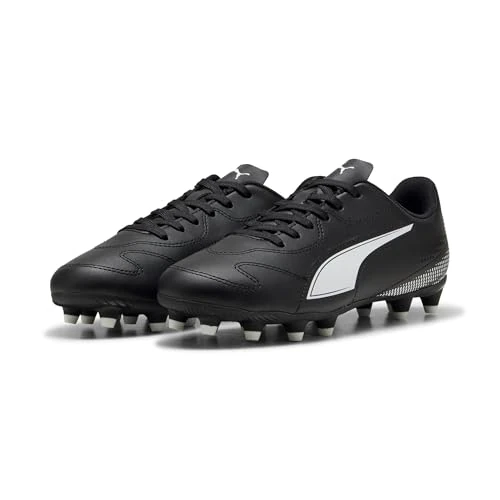 PUMA Vitoria II FG/AG JR voetbalschoen, zwart wit, 10 UK, Puma Zwart Puma Wit, 28 EU