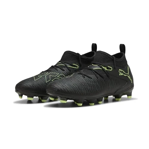 PUMA Future 8 Match FG/AG JR voetbalschoen, zwart-Fizzy lichtgroen terrein, 1.5 UK, Puma Zwart Bruisend Lichtgroen Terrein, 34 EU