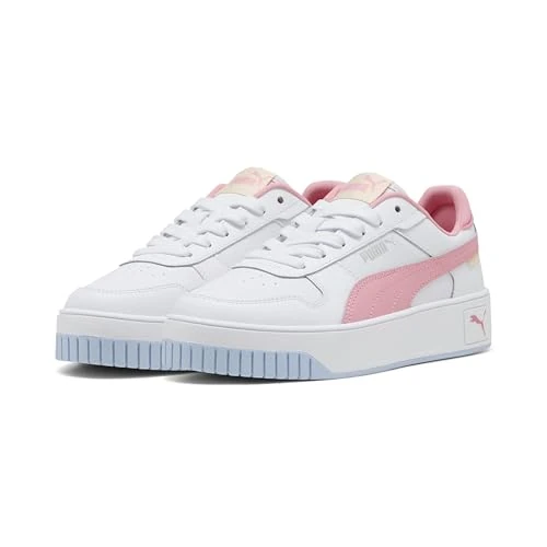 Limitiertes Angebot: Puma Mädchen Carina Street Jr Sneaker, Puma White Pinkscape Exotic Red, 36 EU von 34.59 EUR auf 34.59 EUR (Spare 0%)