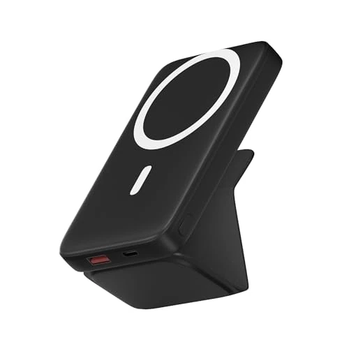 Offerta a tempo: Volta Powerbank 10.000 mAh, Caricabatterie Portatile Ricarica Rapida, Power Bank Magnetico Wireless con Supporto Pieghevole, Compatibile con iPhone 17/16/15/14/13/12/Plus/Pro/Pro Max (Nero) - 0.00% da 29.99 € a 29.99 €