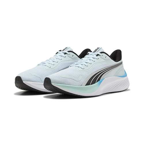 PUMA Pounce Lite hardloopschoenen voor volwassenen, uniseks, maat 41, meerkleurig (zeeglas, mint melt, Speed Blue PUMA Black), 46 EU