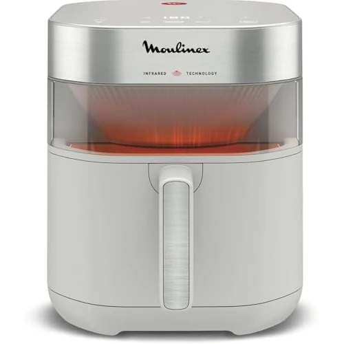 Moulinex EZ831GF0 Easy Fry Infrared, air Fryer, Résultats croustillants, Technologie infrarouge Deep (57877031), Refer to The Sheet, Nube Grey
