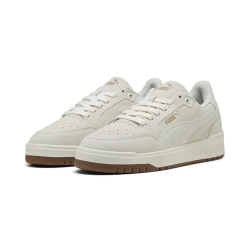 PUMA Shuffle Downtown SdSneaker Unisex, Blanco cálido Vapor Gray Puma Gold, 36 EU