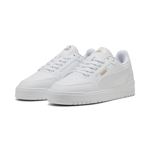 Limited-time offer: PUMA Unisex Shuffle Downtown Sneaker, White White Gold, 5.5 UK from 35.75 £ to 35.75 £ (save 0.00%)