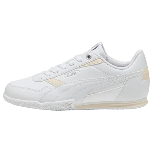 PUMA Bella Donna SL Jr Baskets pour Fille, Puma White Puma White Puma Silver, 5 UK