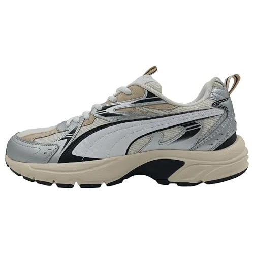 PUMA Milenio Tech Sneaker uniseks, Ciepła biel PUMA biały PUMA srebrny, 48.5 EU