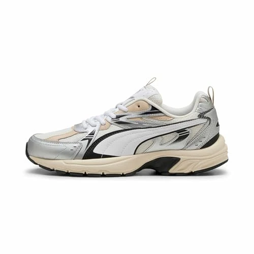 Offerta a tempo: Puma Milenio Tech_Sneaker Unisex, Bianco Caldo Puma Bianco Puma Argento, 42 EU - 20% da 69.95 € a 56.00 €
