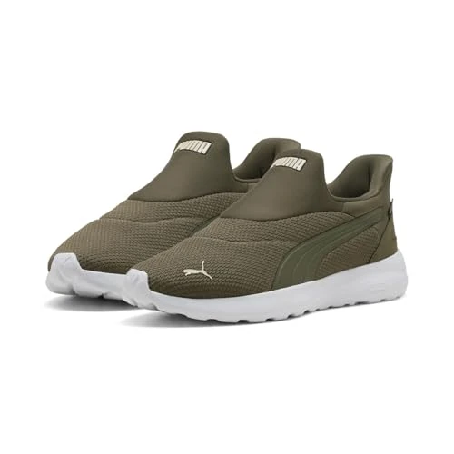 PUMA Sneaker Softride Cosmic Sliptech Unisex, Tela Loden Verde Loden Verde, 37 EU