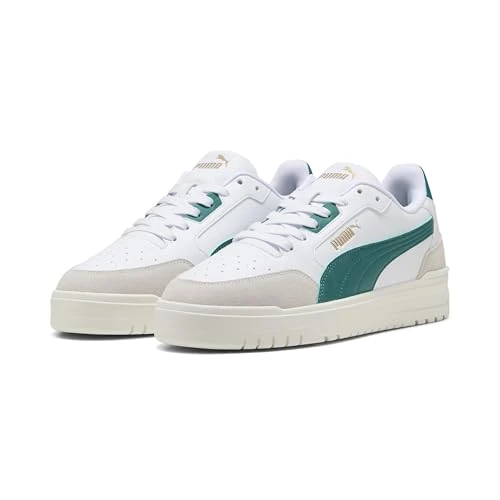 Zeitlich begrenztes Angebot: Puma Unisex Shuffle Downtown OgSneaker, Puma Weiß, Wildgrün, Dampfgrau, 46 EU von 59.95 € auf 38.39 € (36% Rabatt)