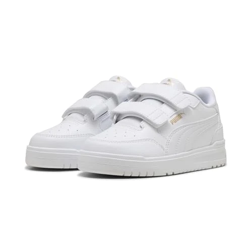 PUMA Sneakers dal Profilo Basso Shuffle Downtown per Bambini 34.5, White Gold