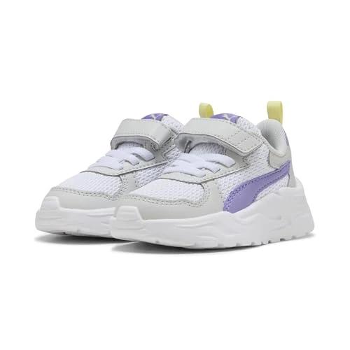 PUMA Mixte bébé Trinity Lite AC+ INF Sneaker, White-Lavender Alert-Glacial Gray, 21.5 EU