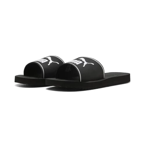 PUMA Unisex PURECAT 2.0 Slide Sandal, Black White, 11 UK