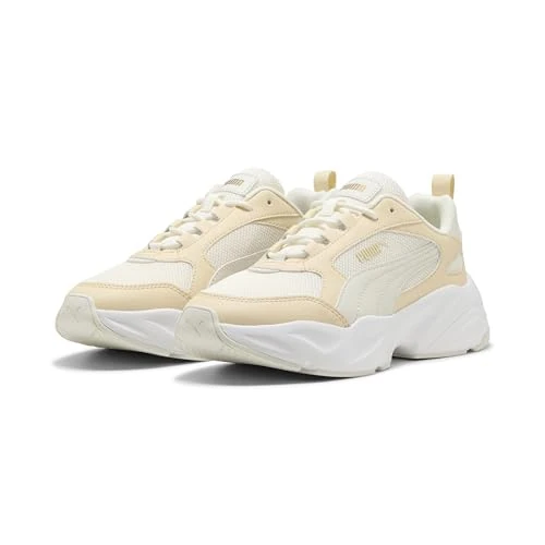 PUMA Sneakersy damskie Cassia 2.0, Ciepłe białe szare płótno, 40 EU