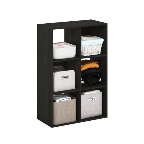 Offerta a tempo: Furinno Pelli Mensola Portaoggetti Cubica Multiuso per vestiti e armadi, 6-Cubo, Espresso - 0.00% da 61.99 € a 61.99 €