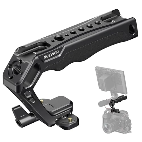 Zeitlich begrenztes Angebot: NEEWER NATO Top Handle Set mit NATO Schnellspanner Klammer, 48mm Mini NATO Schiene, ergonomischer Silikon Obergriff, Zubehörschuhe, 1/4" Gewinde, kompatibel mit SmallRig Kamera Käfig, CA103 von 35.85 € auf 35.85 € (0.00% Rabat