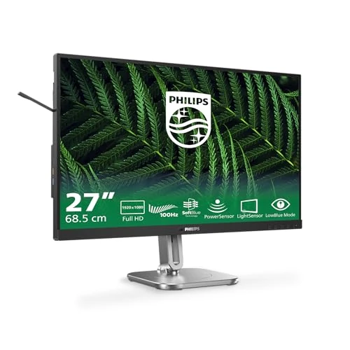 Offerta a tempo: Philips Monitors27B2G5200 Monitor Full HD da 27 pollici, altezza regolabile, altoparlanti, Adaptive Sync (1920x1080, 75 Hz, 1x D-Sub, 1x HDMI 1.4, 1x DisplayPort 1.2, USB Hub) scuro/grigio - 37% da 210.00 € a 132.34 €