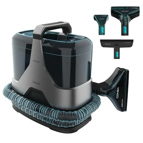 Cecotec Conga 6000 Carpet&Spot Clean XXL Advance Carpet Cleaner and Vacuum Cleaner with 600 W Cable Spray, Sucks and Cleans, Suction 15 kPa, Tank 1300 ml, Range 7 m