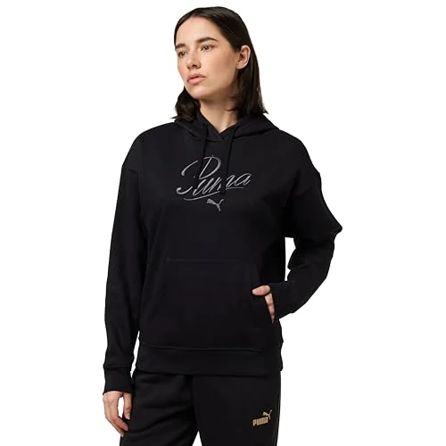 Offerta a tempo: PUMA Felpa Unisex Ess Script Comfort con Cappuccio (Confezione da 1) - 19% da 29.17 € a 23.59 €