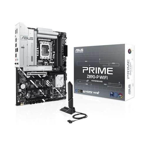ASUS Intel PRIME Z890-P WIFI, Scheda madre Intel ATX, 14+1+2+1 Fasi di Alimentazione, Slot DDR5, PCIe 5.0, GPU di Nuova Generazione, Porta USB-C Thunderbolt 4, Wi-Fi 7, Q-Antenna