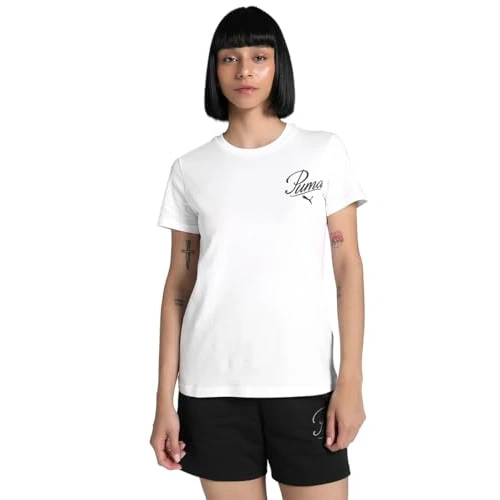 PUMA T-Shirt Unisex Ess Script (Confezione da 1)