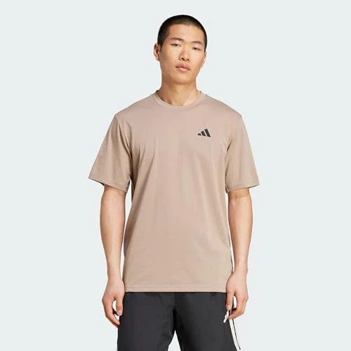 adidas Men's Train Essentials Feelready Training Tee, Chalky Brown/Black, XS