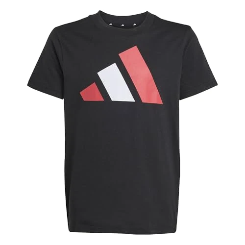 adidas uniseks-kind ESSENTIALS BIG LOGO T-SHIRT, black/pure ruby/white, 13-14 Years