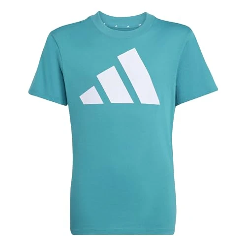 adidas Uniseks - dzieci ESSENTIALS BIG LOGO T-SHIRT, pure teal/white/white, 11-12 Years